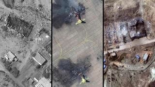 מטוסים הושמדו על הקרקע, בסיס הצי ניזוק | צפו בתמונות הלוויין מאיראן